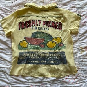 Urban Outfitters Yellow Freshly Picked Fruits top